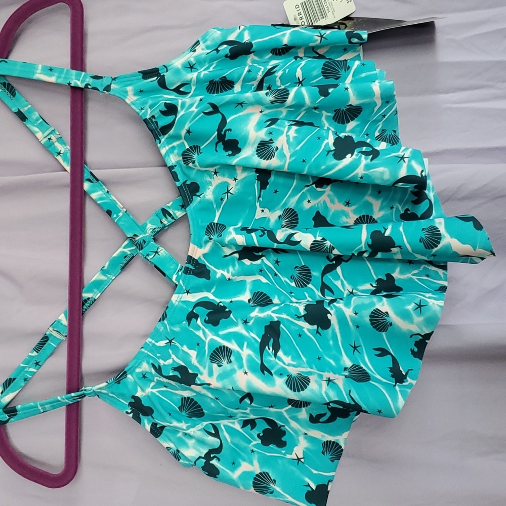 Torrid Disney Princess Ariel bikini top size 1